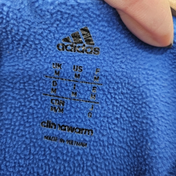 Adidas Royal Blue Pullover Hoodie Unisex - Picture 11 of 12